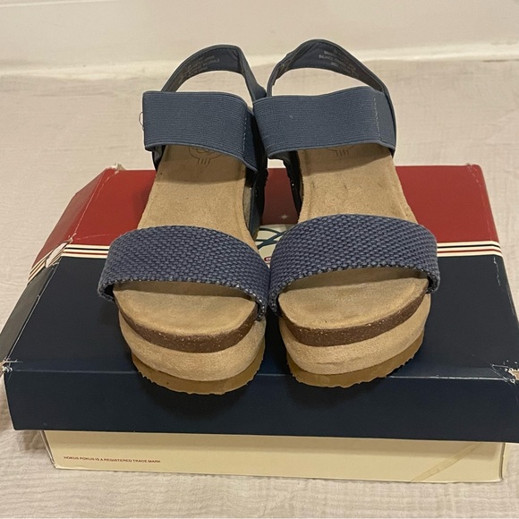 Women’s Hokus Pokus Jenny Wedge Sandals Denim- 6M - Picture 9 of 13